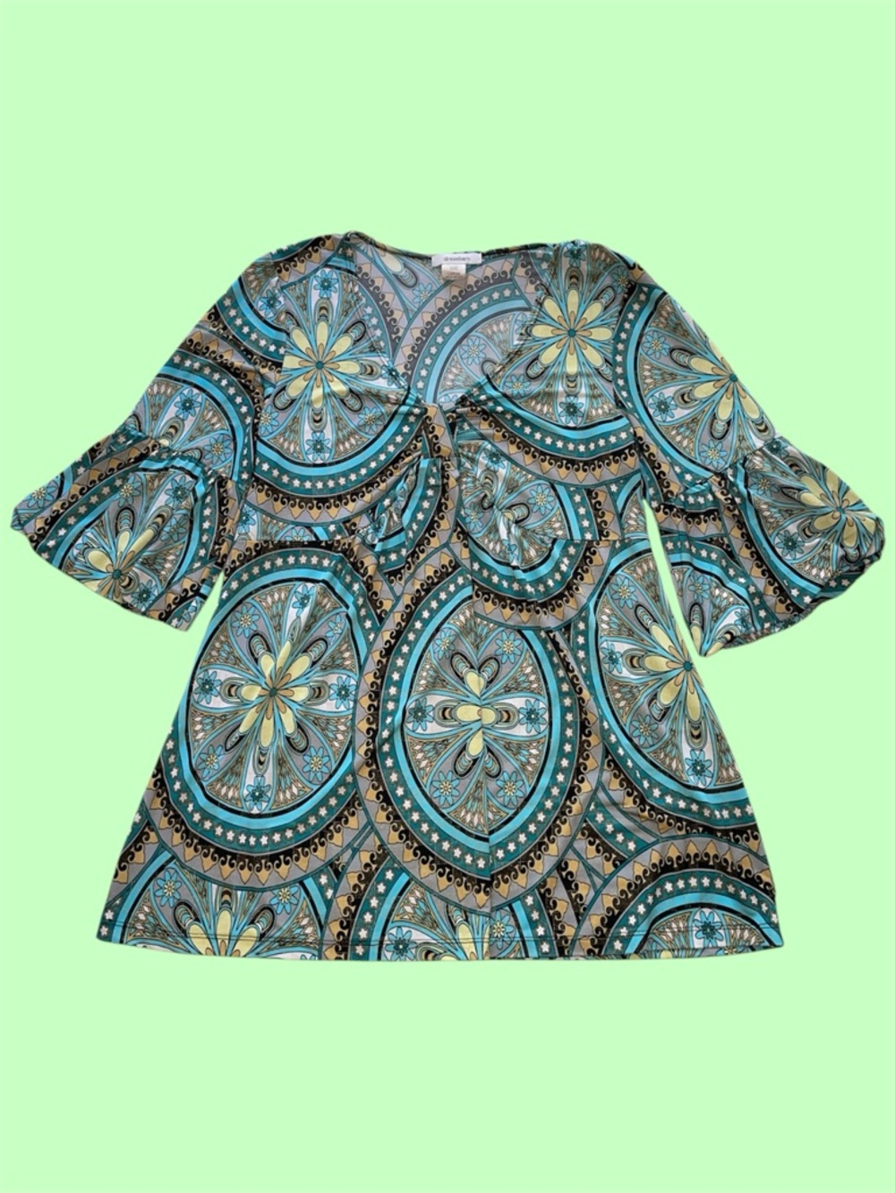Dress Barn‎ flower patterned glittery blouse